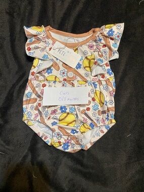 Pete & Co Pink Floral Baseball One-Piece for Girls